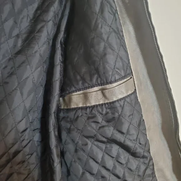 Vintage Mens Decree Faux Leather Distressed Bomber Jacket. Size Large. - Picture 6 of 11